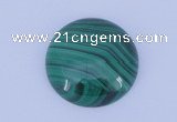 CGC21 5pcs 14mm flat round natural malachite gemstone cabochons