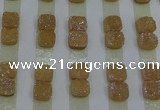 CGC215 10*10mm square druzy quartz cabochons wholesale