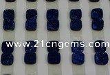 CGC219 10*10mm square druzy quartz cabochons wholesale