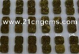 CGC220 12*12mm square druzy quartz cabochons wholesale