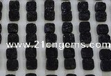 CGC223 12*12mm square druzy quartz cabochons wholesale