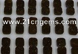 CGC225 12*12mm square druzy quartz cabochons wholesale