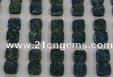 CGC226 12*12mm square druzy quartz cabochons wholesale