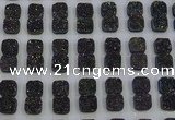 CGC228 12*12mm square druzy quartz cabochons wholesale