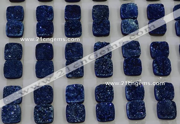 CGC229 12*12mm square druzy quartz cabochons wholesale