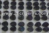 CGC235 10*14mm flat teardrop druzy quartz cabochons wholesale