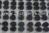 CGC235 10*14mm flat teardrop druzy quartz cabochons wholesale