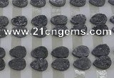 CGC256 13*18mm flat teardrop druzy quartz cabochons wholesale