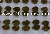 CGC258 13*18mm flat teardrop druzy quartz cabochons wholesale