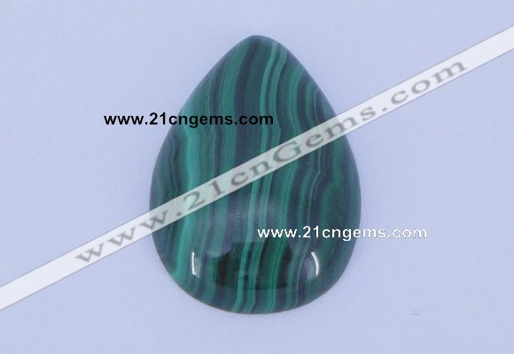 CGC30 2pcs 13*18mm flat teardrop natural malachite gemstone cabochons