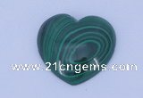 CGC34 5pcs 15*15mm heart natural malachite gemstone cabochons