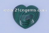 CGC36 2pcs 18*18mm heart natural malachite gemstone cabochons