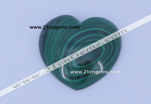 CGC36 2pcs 18*18mm heart natural malachite gemstone cabochons