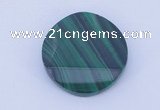 CGC41 25mm faceted coin natural malachite gemstone cabochons