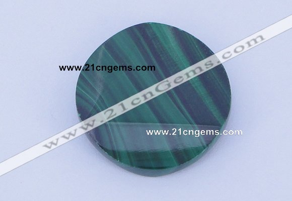 CGC41 25mm faceted coin natural malachite gemstone cabochons