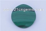 CGC44 24mm faceted coin natural malachite gemstone cabochons