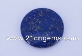 CGC50 6*28mm flat round natural lapis lazuli gemstone cabochons