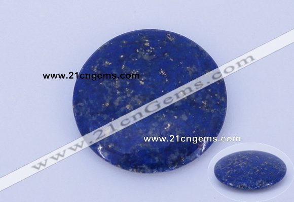 CGC50 6*28mm flat round natural lapis lazuli gemstone cabochons