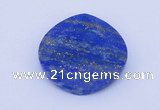 CGC51 6*28mm faceted coin natural lapis lazuli gemstone cabochons