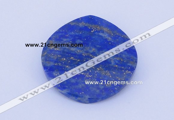 CGC51 6*28mm faceted coin natural lapis lazuli gemstone cabochons