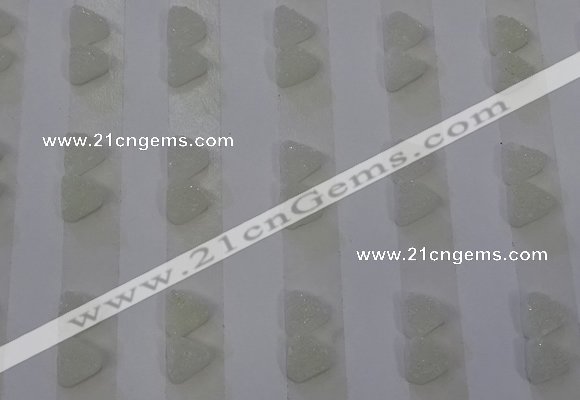 CGC65 8*8mm triangle druzy quartz cabochons wholesale
