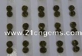 CGC71 6mm flat round druzy quartz cabochons wholesale
