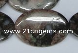 CGE09 15.5 inches 25*35mm oval glaucophane gemstone beads