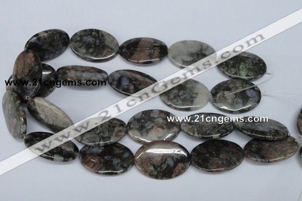 CGE09 15.5 inches 25*35mm oval glaucophane gemstone beads