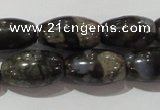 CGE115 15.5 inches 8*14mm rice glaucophane gemstone beads