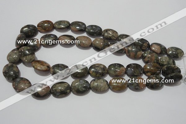 CGE134 15.5 inches 15*20mm oval glaucophane gemstone beads