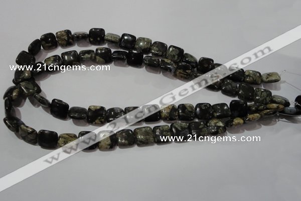 CGE152 15.5 inches 12*12mm square glaucophane gemstone beads