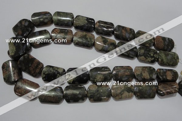 CGE165 15.5 inches 18*25mm rectangle glaucophane gemstone beads