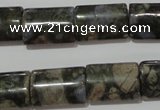 CGE170 15.5 inches 13*18mm flat tube glaucophane gemstone beads