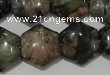 CGE174 15.5 inches 20*20mm hexagon glaucophane gemstone beads