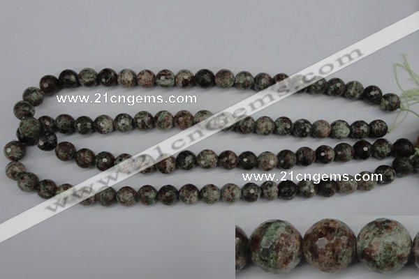 CGG02 15.5 inches 8mm faceted round ghost gemstone beads wholesale