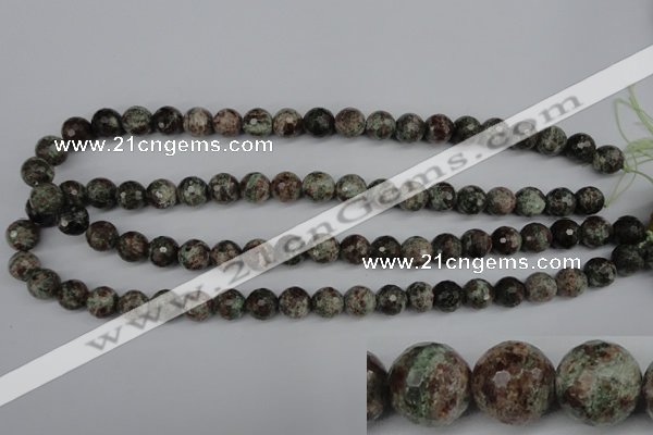 CGG03 15.5 inches 10mm faceted round ghost gemstone beads wholesale