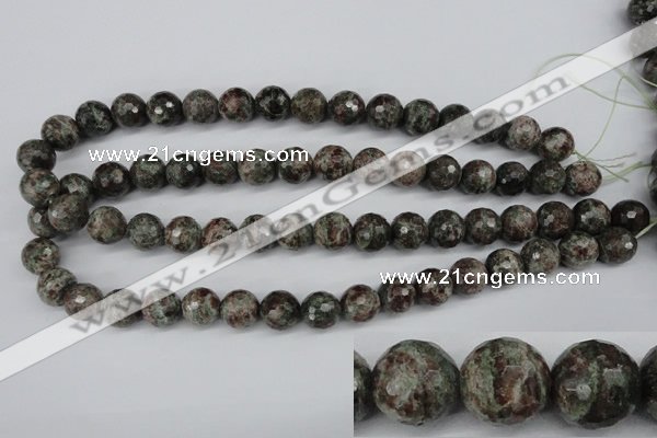 CGG04 15.5 inches 12mm faceted round ghost gemstone beads wholesale