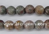 CGG14 15.5 inches 10mm faceted round ghost gemstone beads wholesale