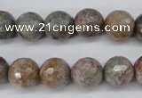 CGG15 15.5 inches 12mm faceted round ghost gemstone beads wholesale