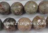 CGG17 15.5 inches 16mm faceted round ghost gemstone beads wholesale