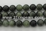 CGH03 15.5 inches 8mm round green hair stone beads wholesale