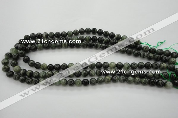 CGH03 15.5 inches 8mm round green hair stone beads wholesale