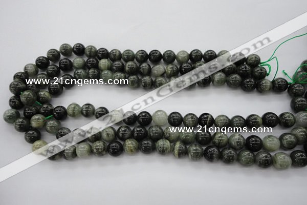 CGH04 15.5 inches 10mm round green hair stone beads wholesale