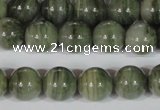 CGH05 15.5 inches 12mm round green hair stone beads wholesale