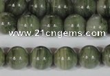 CGH05 15.5 inches 12mm round green hair stone beads wholesale