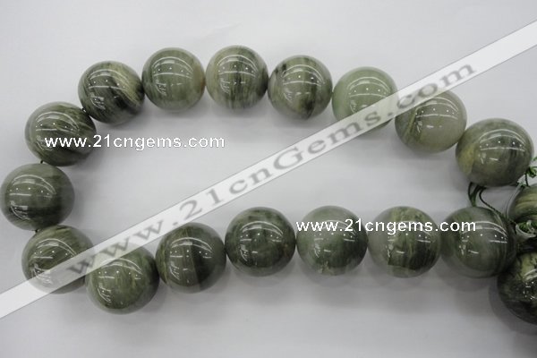 CGH10 15.5 inches 25mm round green hair stone beads wholesale