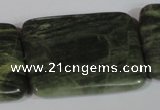 CGH32 15.5 inches 30*40mm rectangle green hair stone beads