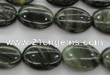 CGH46 15.5 inches 15*20mm oval green hair stone beads wholesale