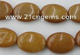 CGJ314 15.5 inches 13*18mm oval goldstone jade beads wholesale