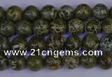 CGJ350 15.5 inches 4mm round green bee jasper beads wholesale